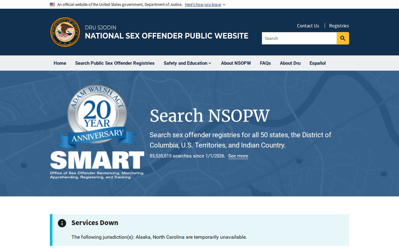 Bay County sex offender check with national NSOPW search
