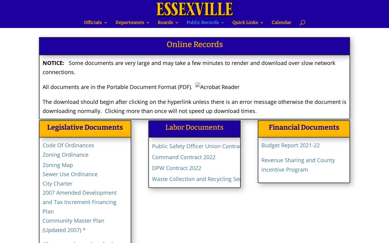 Essexville criminal records online access in Bay County